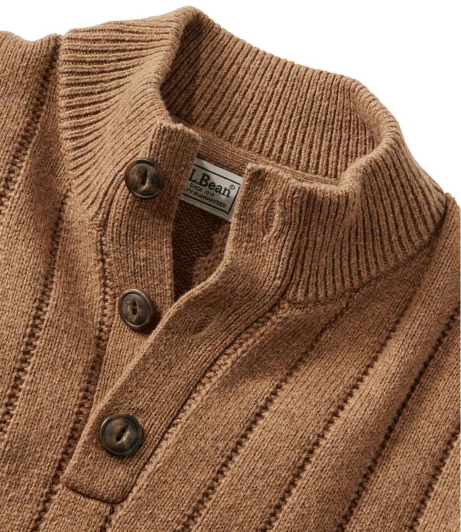 L.L.Bean Men's Riverton Wool/Cotton Sweater, Mockneck NEW|CLOTHING