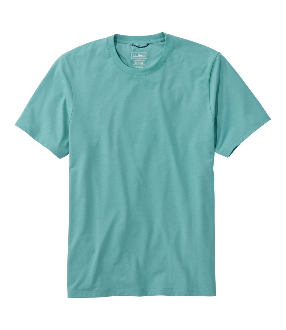 L.L.Bean Men's Comfort Stretch Performance® Pima Tee, Short-Sleeve Without Pocket NEW|CLOTHING|SALE