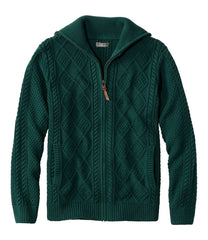 L.L.Bean Men's Signature Cotton Fisherman Sweater, Full-Zip NEW|CLOTHING|SALE