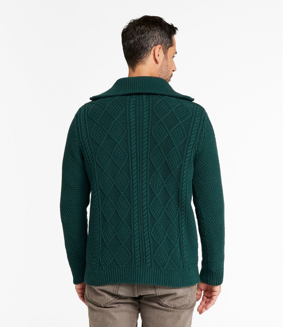 L.L.Bean Men's Signature Cotton Fisherman Sweater, Full-Zip NEW|CLOTHING|SALE