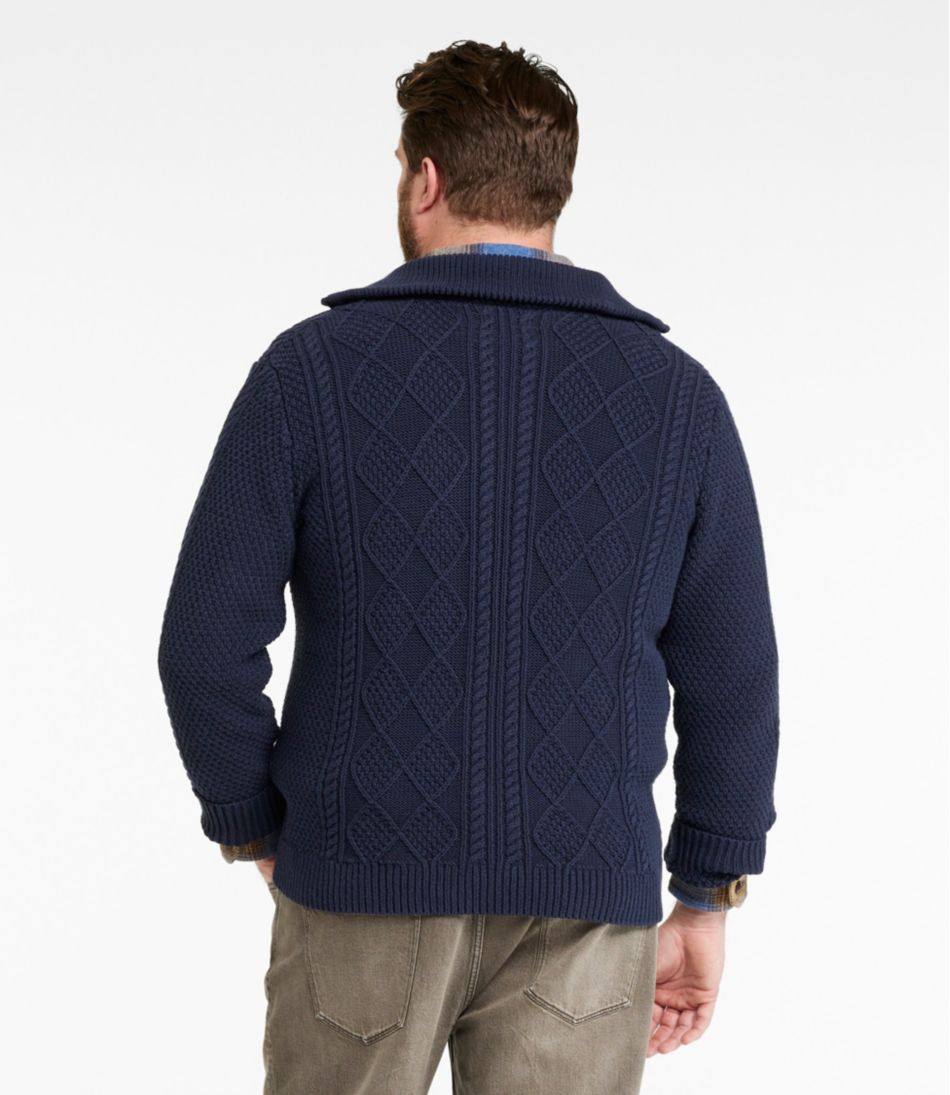L.L.Bean Men's Signature Cotton Fisherman Sweater, Full-Zip NEW|CLOTHING|SALE