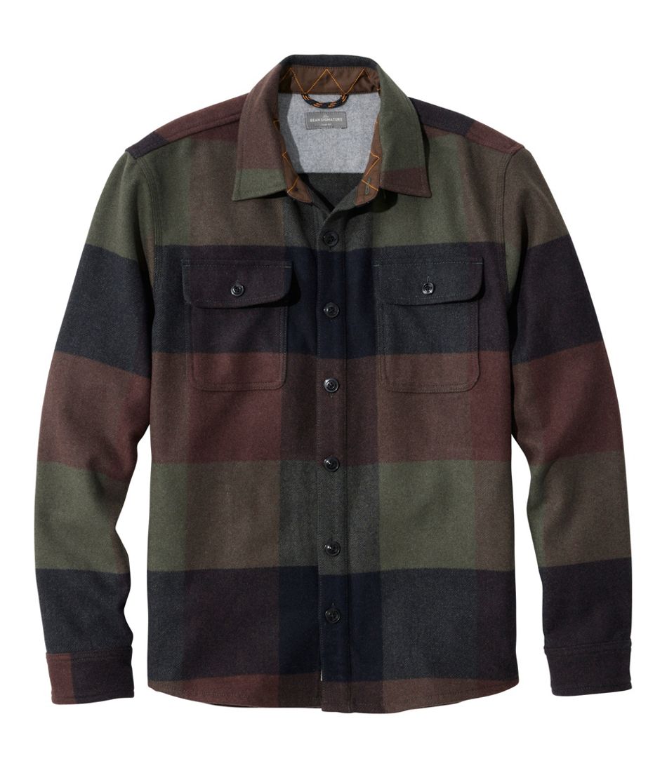 L.L.Bean Men's Signature Wool Workshirt, Plaid NEW|CLOTHING|SALE