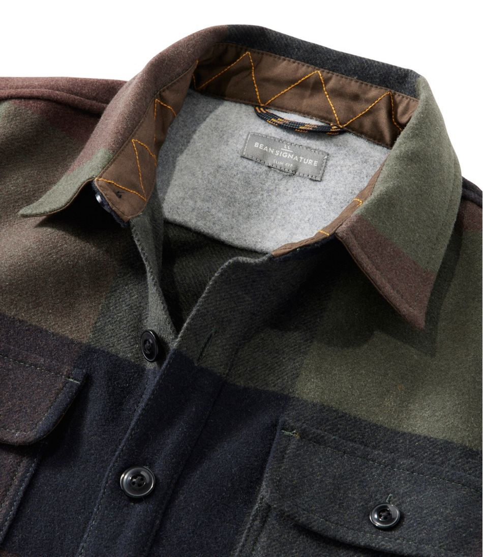 L.L.Bean Men's Signature Wool Workshirt, Plaid NEW|CLOTHING|SALE