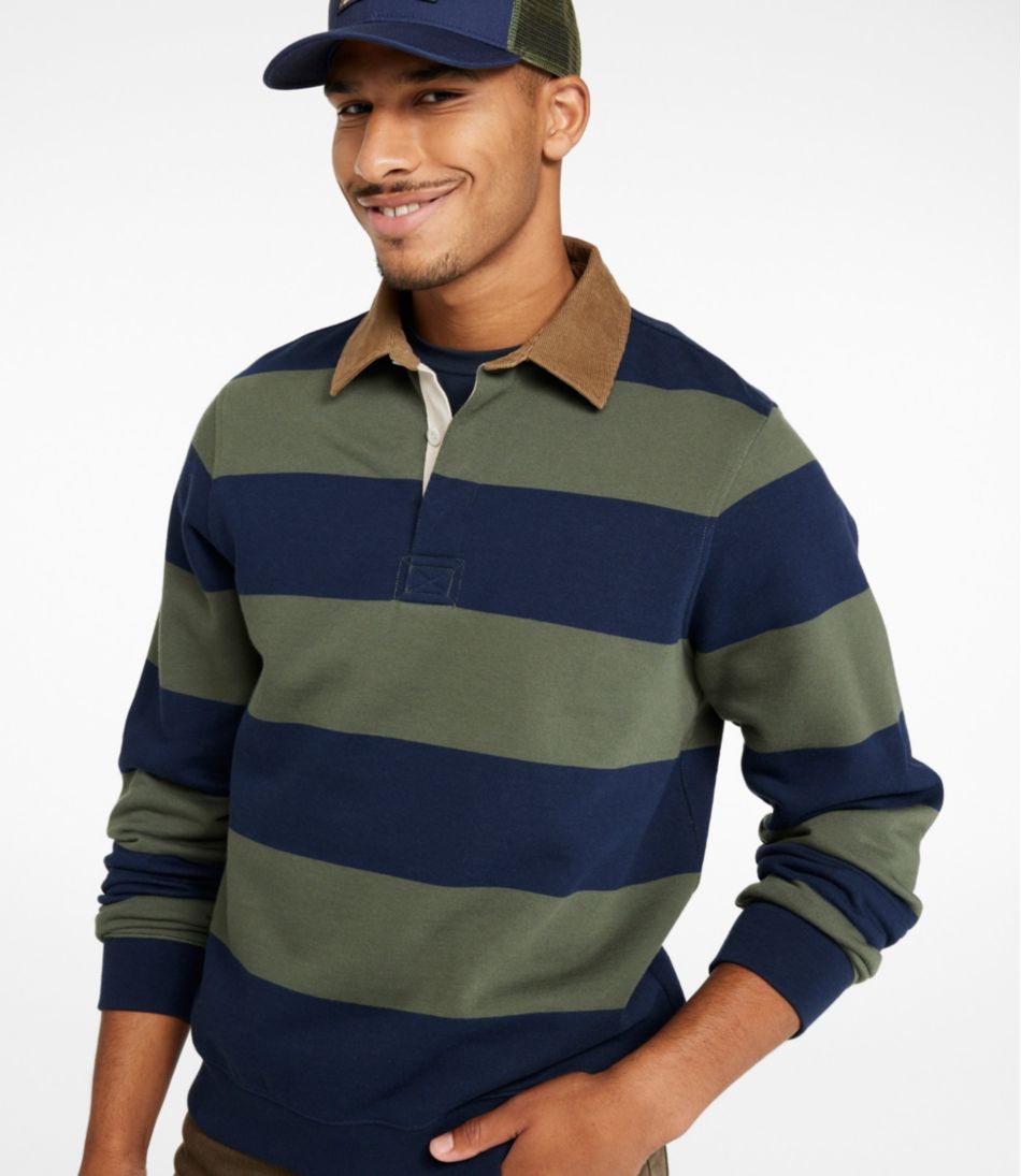 L.L.Bean Men's Mariner Ultrasoft Sweatshirt, Stripe NEW|CLOTHING|SALE