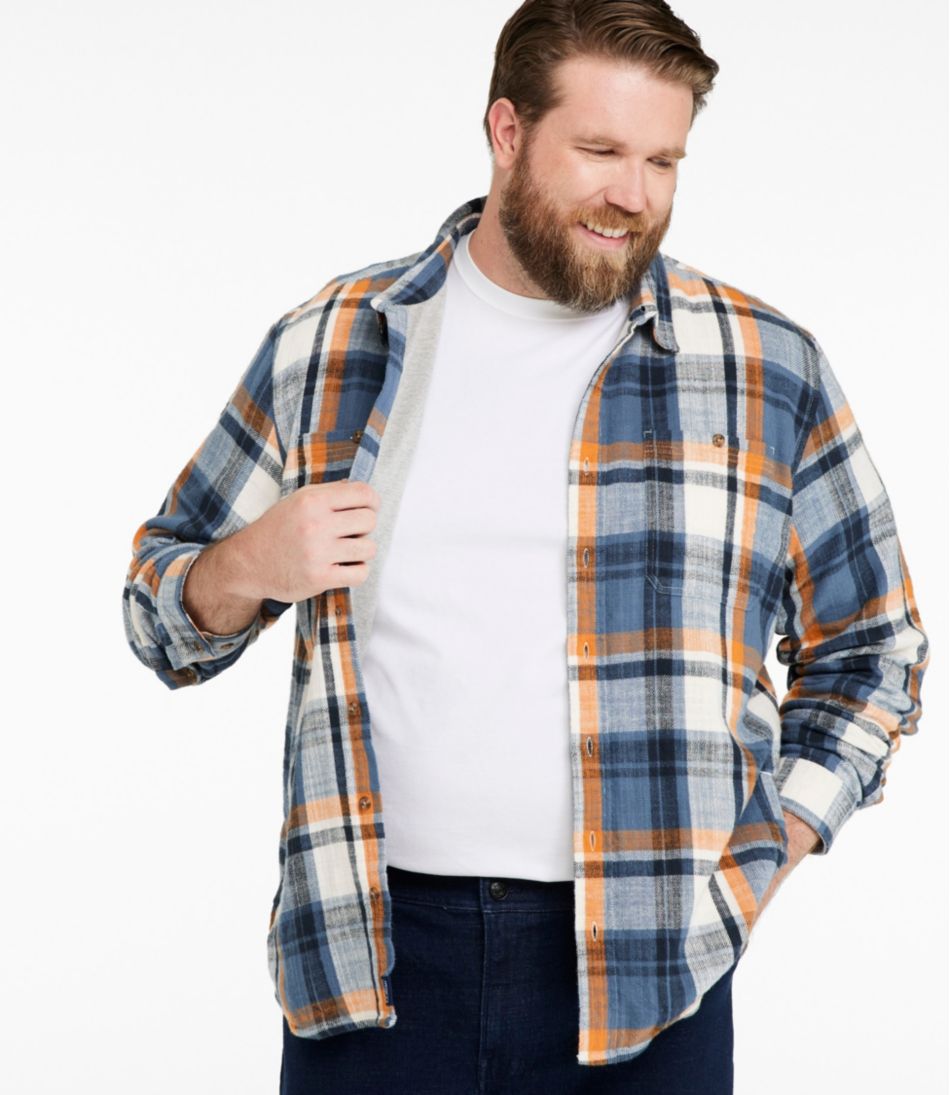 L.L.Bean Men's 1912 Field Flannel Shirt, Lined, Slightly Fitted Untucked Fit, Plaid NEW|CLOTHING|SALE