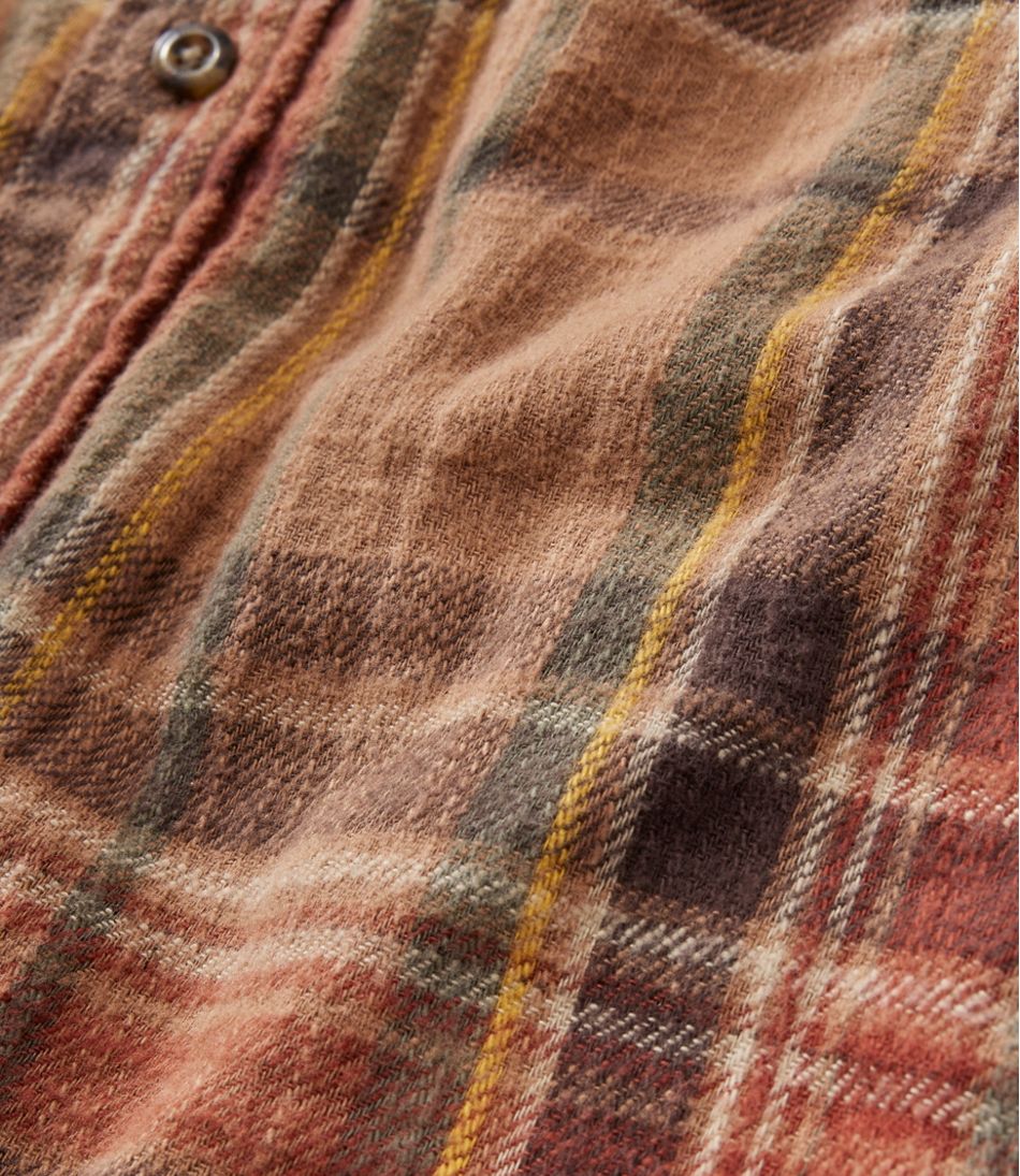 L.L.Bean Men's 1912 Field Flannel Shirt, Lined, Slightly Fitted Untucked Fit, Plaid NEW|CLOTHING|SALE