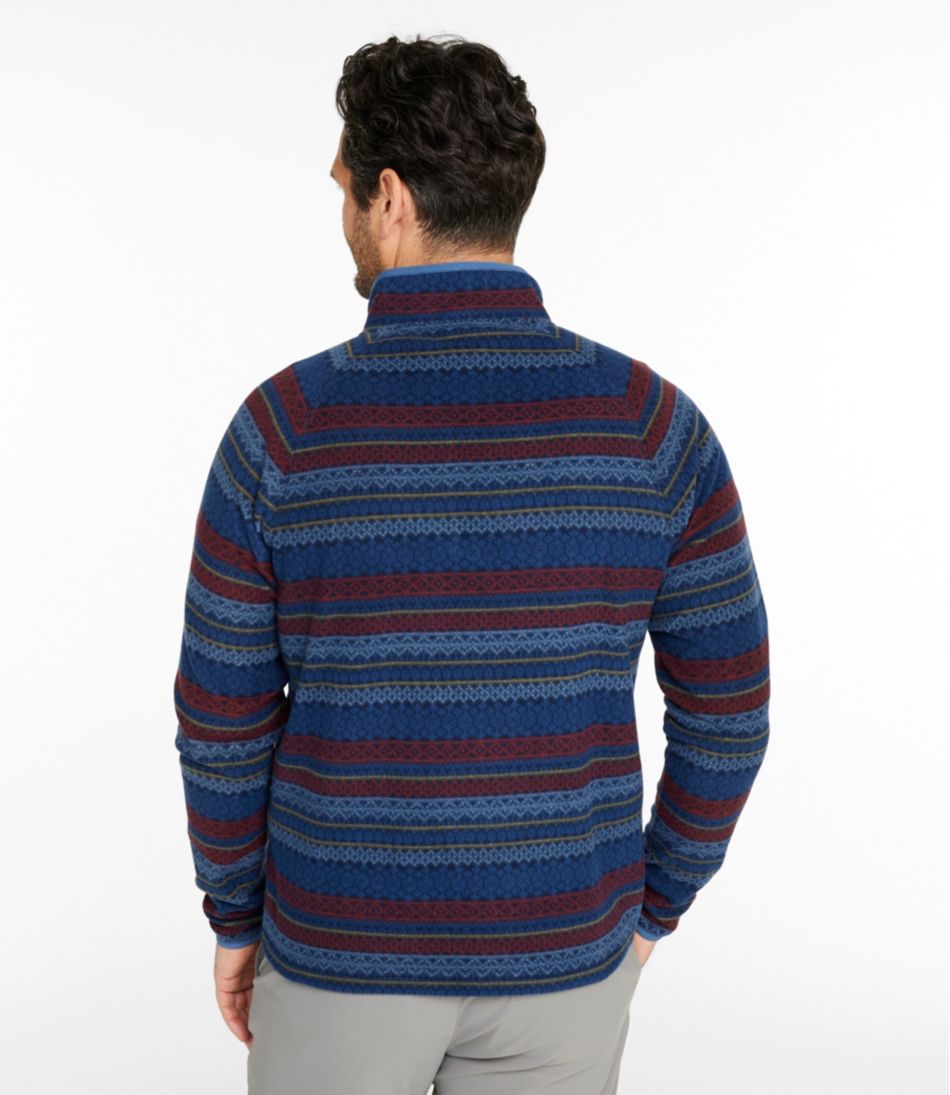 L.L.Bean Men's All Season Access Fleece Pullover, Print NEW|CLOTHING|OUTERWEAR|SALE