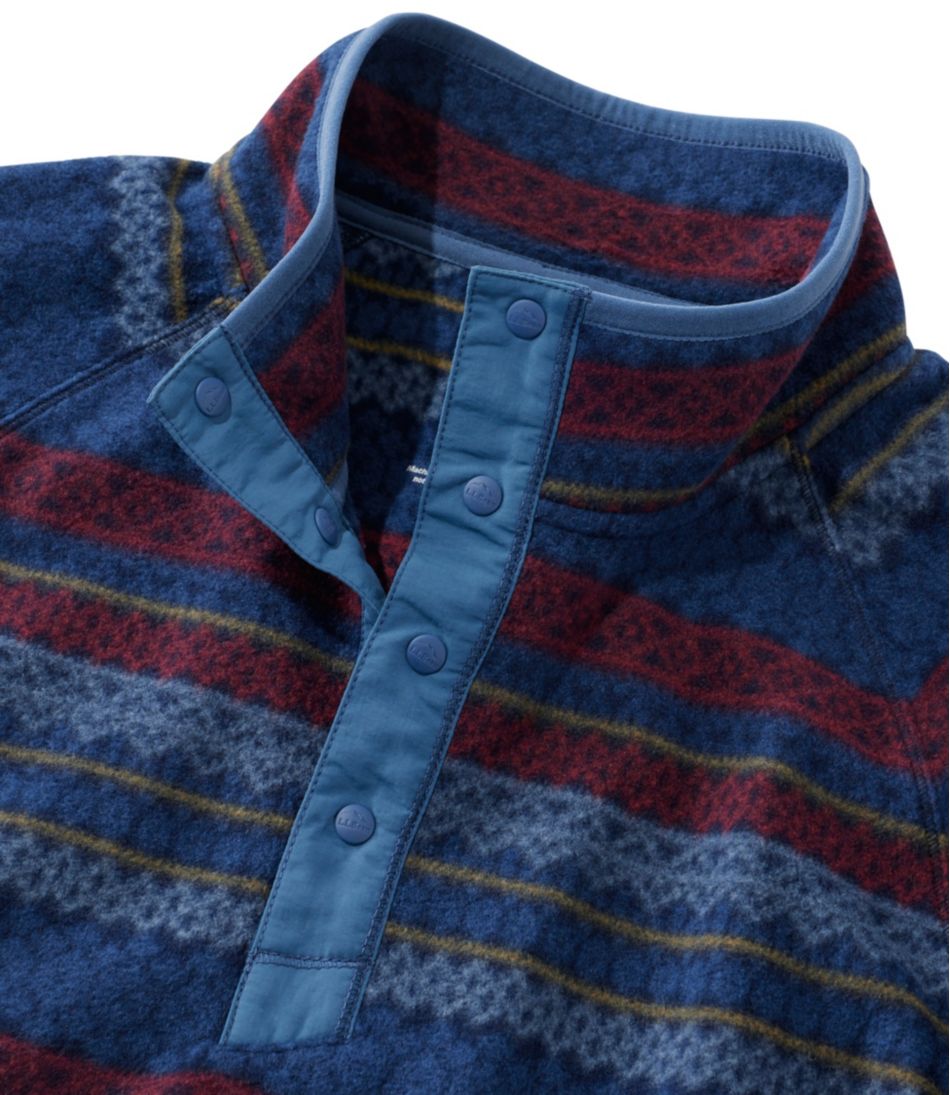 L.L.Bean Men's All Season Access Fleece Pullover, Print NEW|CLOTHING|OUTERWEAR|SALE