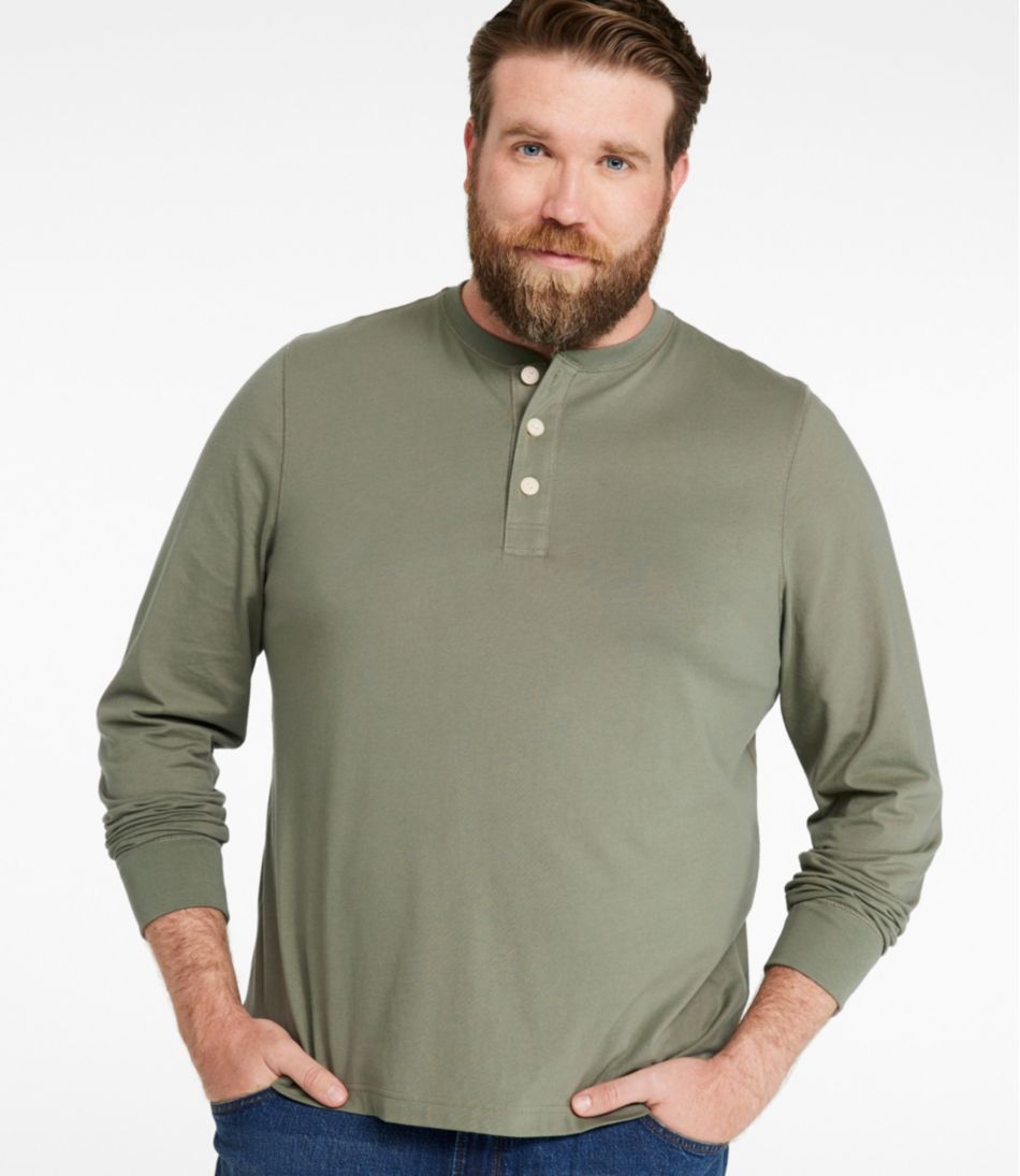 L.L.Bean Men's Signature Northwoods Henley, Long-Sleeve NEW|CLOTHING