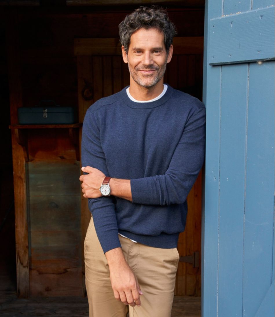 L.L.Bean Men's All Seasons Cotton Blend Sweater, Crewneck NEW|CLOTHING