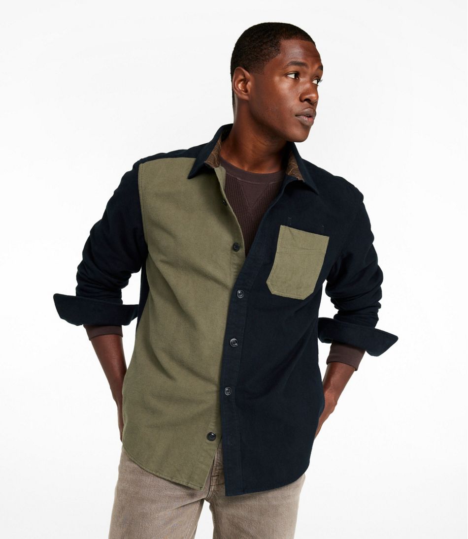 L.L.Bean Men's Signature 1933 Chamois Cloth Shirt, Slim Fit, Mixed Media NEW|CLOTHING