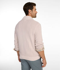 L.L.Bean Men's Sunwashed Textured Cotton Sweater, Herringbone 1/4 Zip NEW|CLOTHING