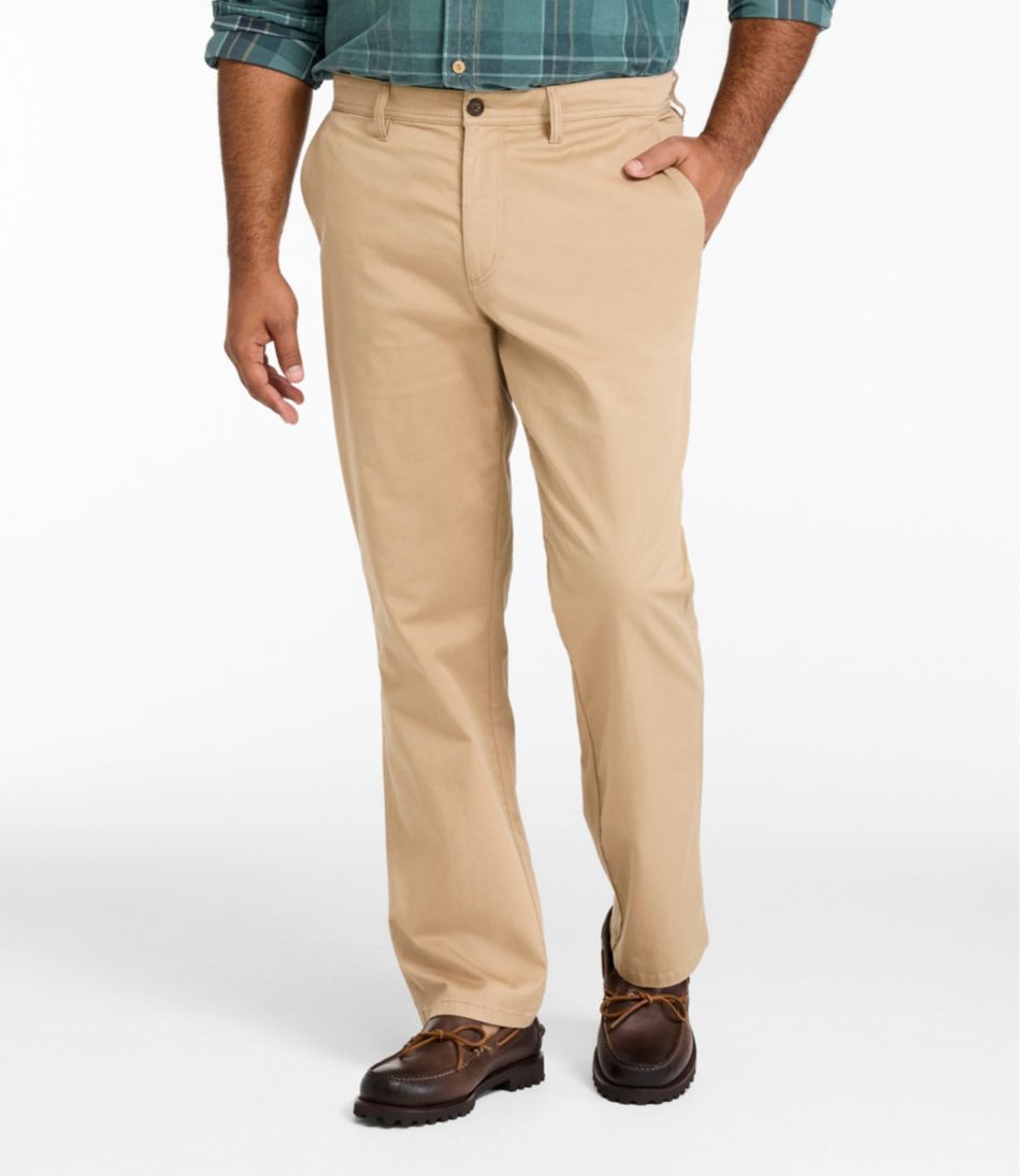 L.L.Bean Men's Sunwashed Khaki Pants, Standard Fit, Straight Leg NEW|CLOTHING