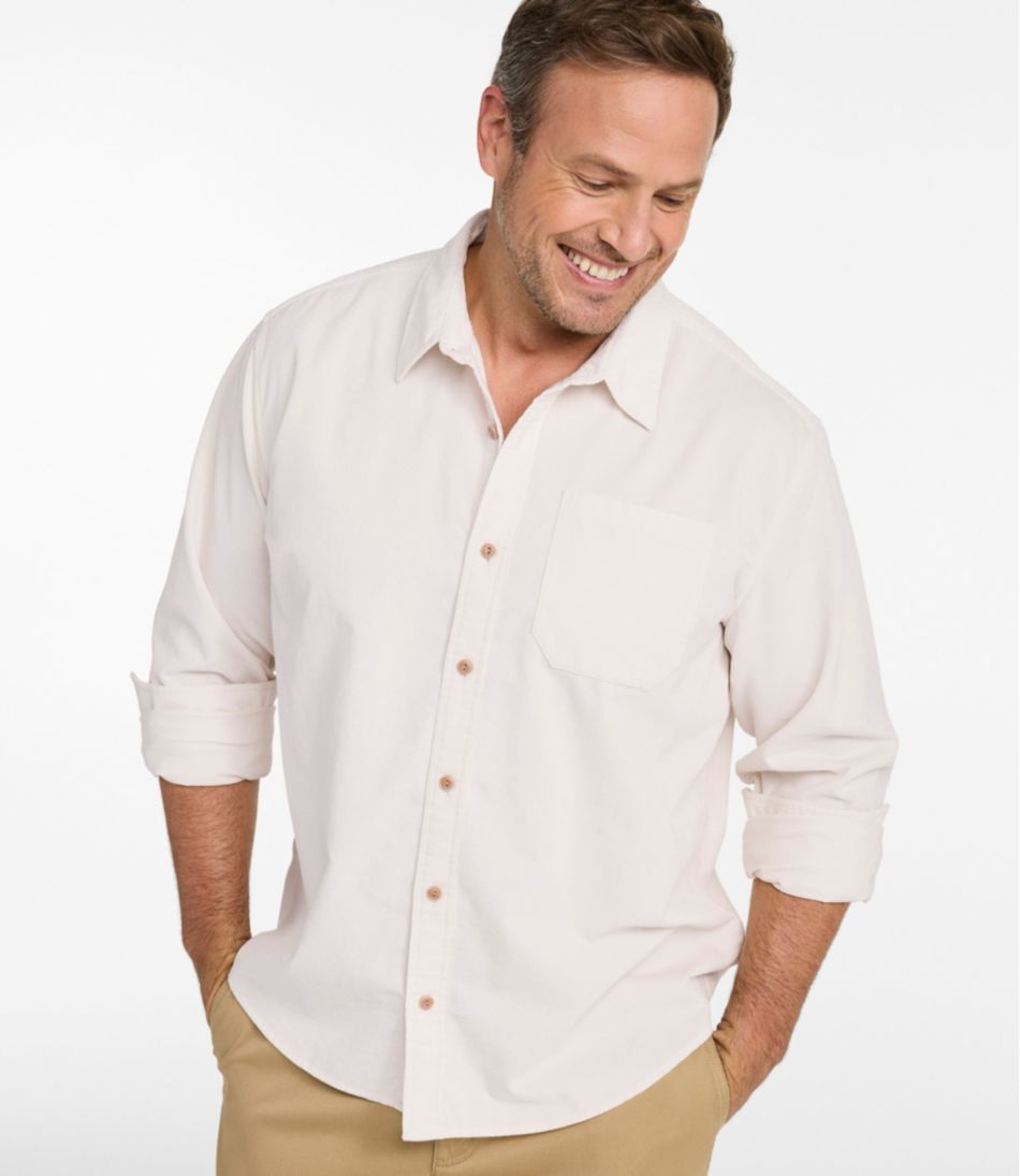 L.L.Bean Men's Sunwashed Corduroy Shirt, Slightly Fitted Untucked Fit NEW|CLOTHING