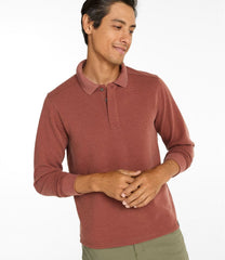 L.L.Bean Men's Mountainside Micro Waffle Polo, Long-Sleeve NEW|CLOTHING