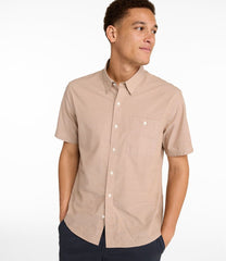 L.L.Bean Men's Comfort Stretch Performance® Chambray Shirt, Short-Sleeve, Slightly Fitted Untucked Fit NEW|CLOTHING