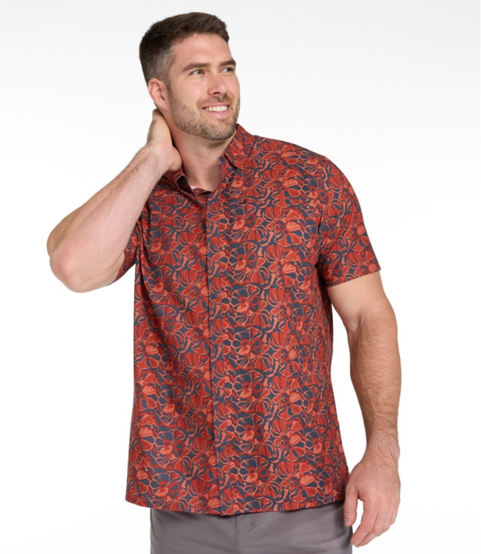 L.L.Bean Men's Ultralight Venture Shirt, Short-Sleeve Print NEW|CLOTHING