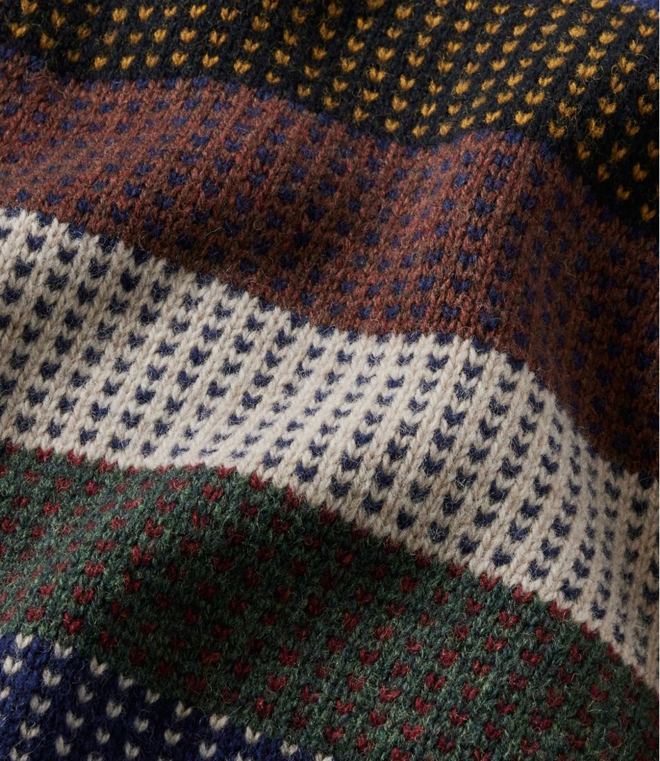 L.L.Bean Men's Signature 1980 Matinicus Rock Sweater, Crewneck, Stripe NEW|CLOTHING