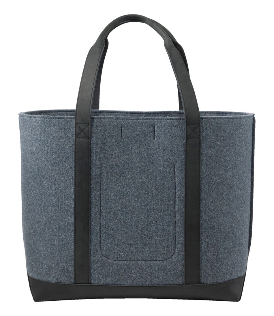L.L.Bean Leather-Trim Wool Tote NEW|BAG & TRAVEL