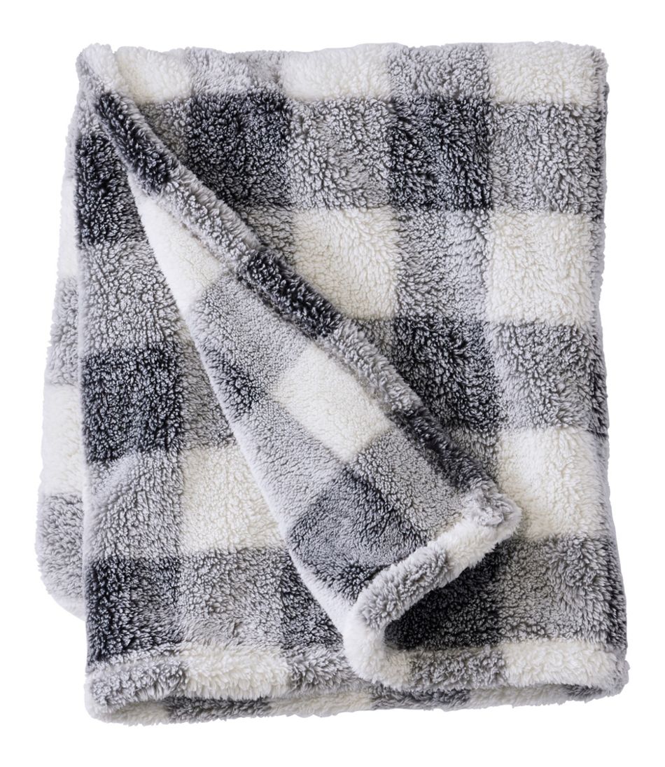L.L.Bean Cozy Plush Throw, Plaid NEW|HOME GOODS
