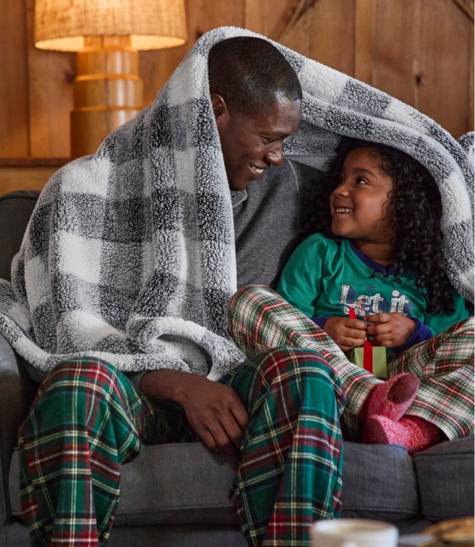 L.L.Bean Cozy Plush Throw, Plaid NEW|HOME GOODS