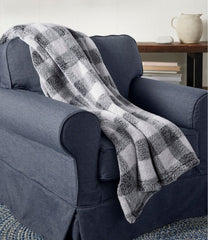 L.L.Bean Cozy Plush Throw, Plaid NEW|HOME GOODS