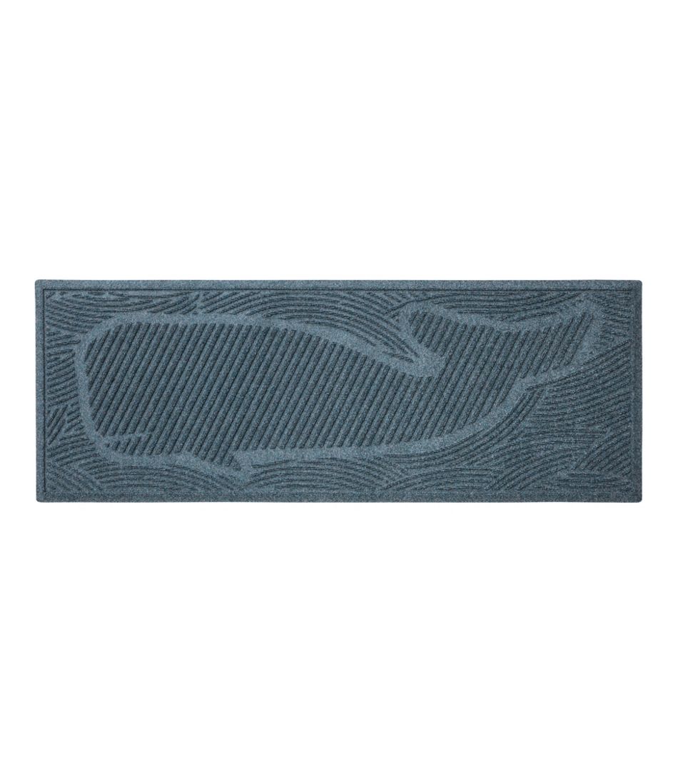 L.L.Bean Everyspace Recycled Waterhog Wide Doormat, Swimming Whale NEW|HOME GOODS