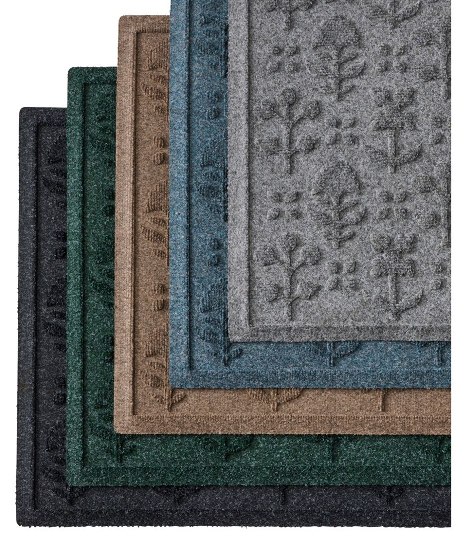 L.L.Bean Everyspace Recycled Waterhog Doormat, Botanical Floral NEW|HOME GOODS