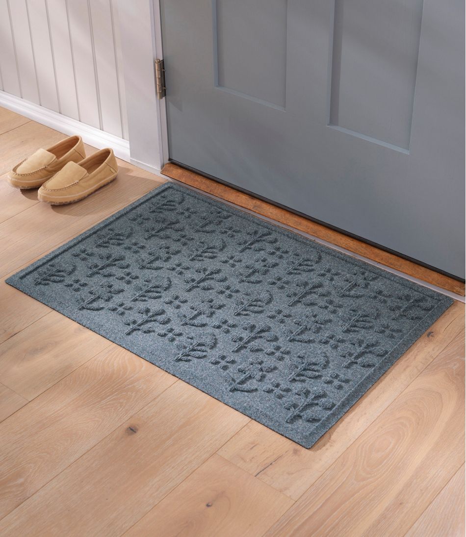 L.L.Bean Everyspace Recycled Waterhog Doormat, Botanical Floral NEW|HOME GOODS