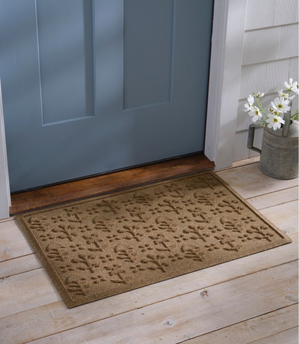 L.L.Bean Everyspace Recycled Waterhog Doormat, Botanical Floral NEW|HOME GOODS