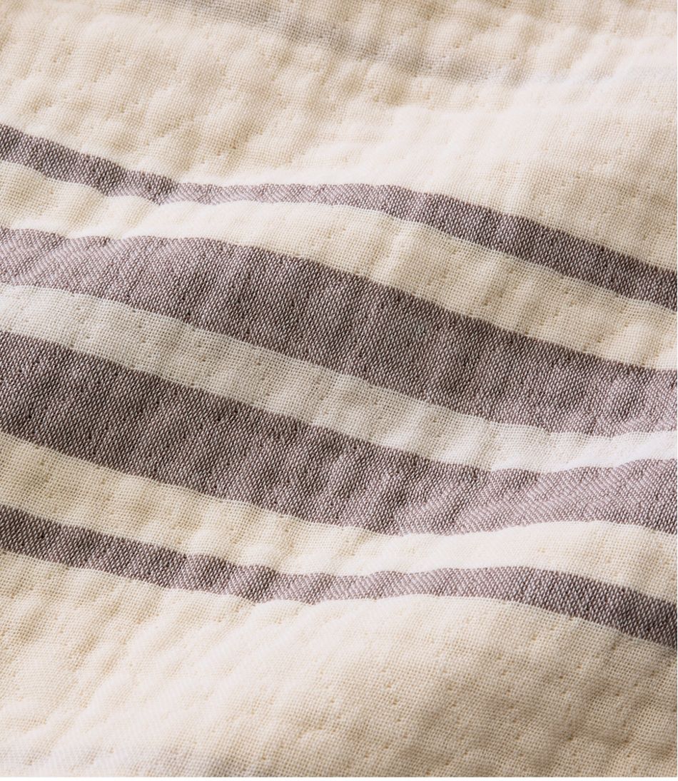 L.L.Bean Lightweight Cotton Gauze Throw, Stripe NEW|HOME GOODS