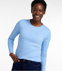 L.L.Bean Women's Pima Cotton Tee, Long-Sleeve Crewneck CLOTHING|SALE