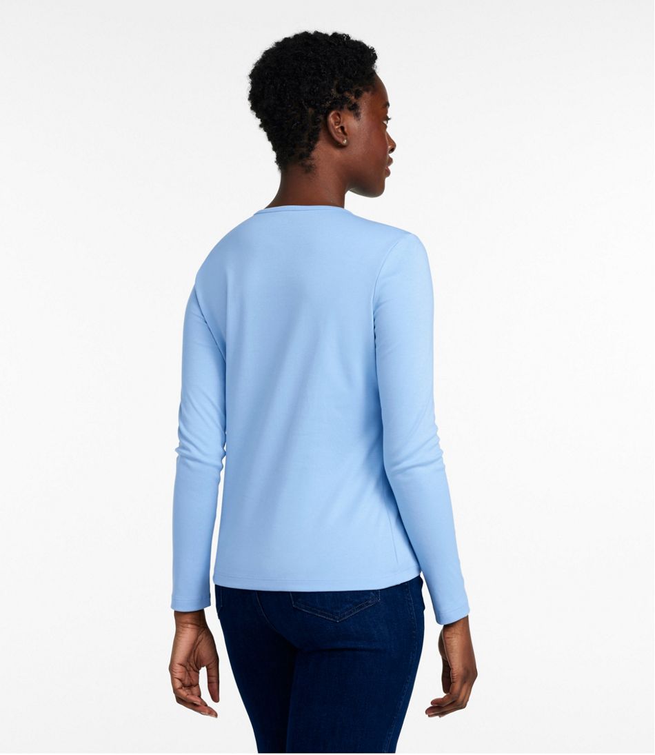 L.L.Bean Women's Pima Cotton Tee, Long-Sleeve Crewneck CLOTHING|SALE