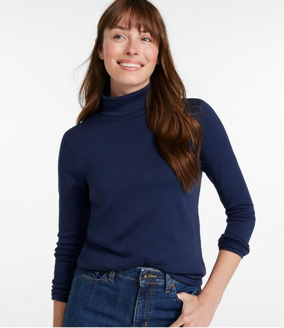 L.L.Bean Women's Pima Cotton Turtleneck, Long-Sleeve CLOTHING|SALE
