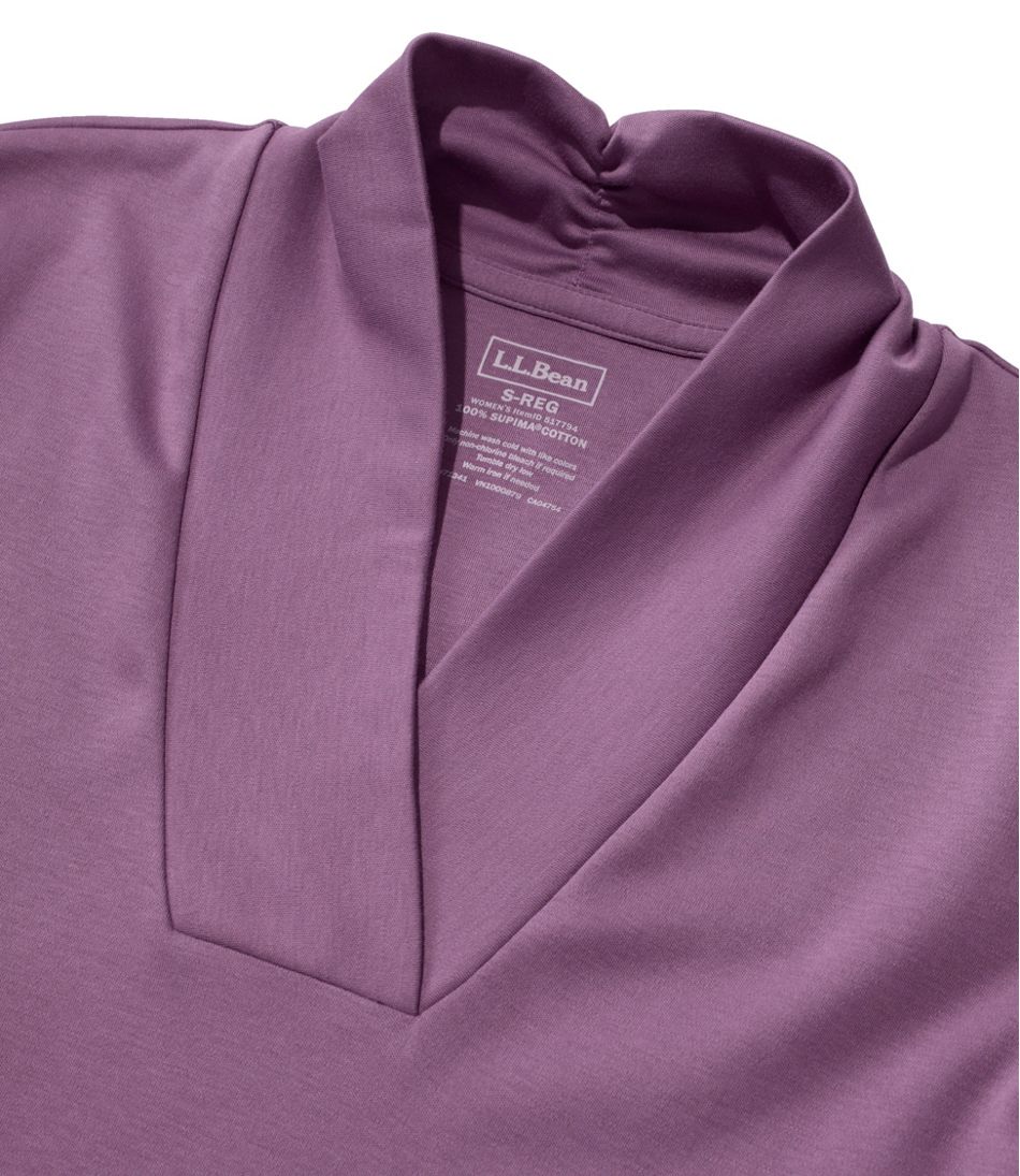L.L.Bean Women's Pima Cotton Tee, Shawl Long-Sleeve CLOTHING|SALE