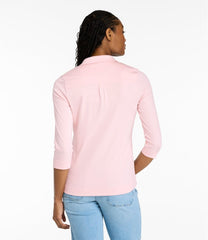 L.L.Bean Women's Pima Cotton Tee, Three-Quarter-Sleeve Polo CLOTHING|SALE