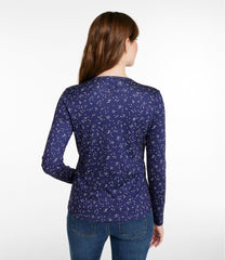 L.L.Bean Women's Pima Cotton Tee, Long-Sleeve Crewneck Print CLOTHING|SALE