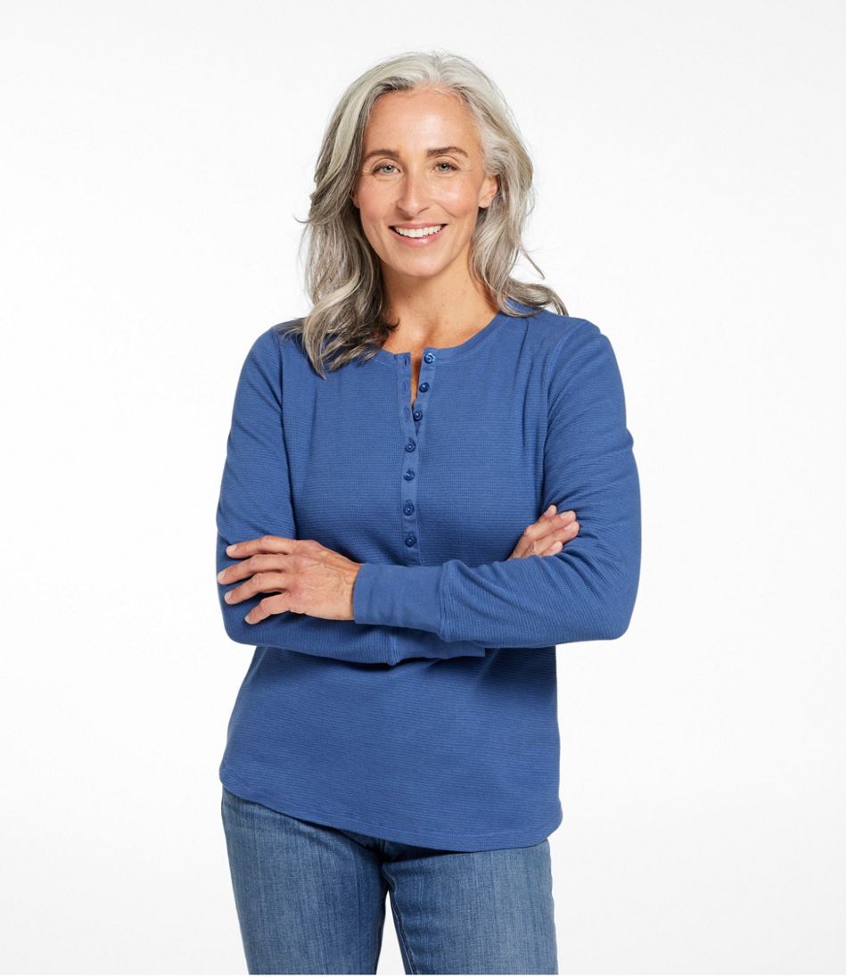 L.L.Bean Women's Waffle-Knit Henley CLOTHING|SALE