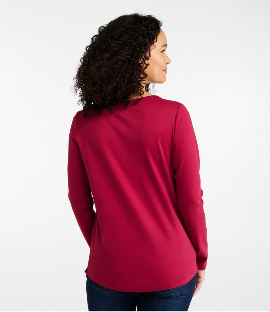 L.L.Bean Women's V-Neck Henley, Long-Sleeve CLOTHING|SALE
