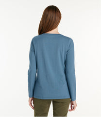 L.L.Bean Women's Soft Stretch Supima-Blend Tee, Scoopneck Long-Sleeve CLOTHING|SALE