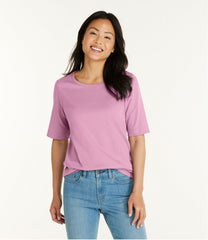 L.L.Bean Women's Jewelneck Tee, Elbow-Sleeve CLOTHING|SALE