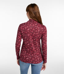 L.L.Bean Women's Pima Cotton Tee, Shawl Long-Sleeve Print CLOTHING|SALE