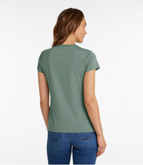 L.L.Bean Women's Soft Stretch Supima-Blend Tee, Crewneck Short-Sleeve CLOTHING