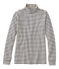 L.L.Bean Women's Interlock Turtleneck, Long-Sleeve Stripe CLOTHING|SALE