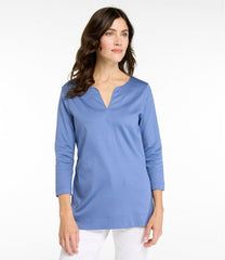 L.L.Bean Women's Pima Cotton Tunic, Three-Quarter-Sleeve Splitneck CLOTHING|SALE