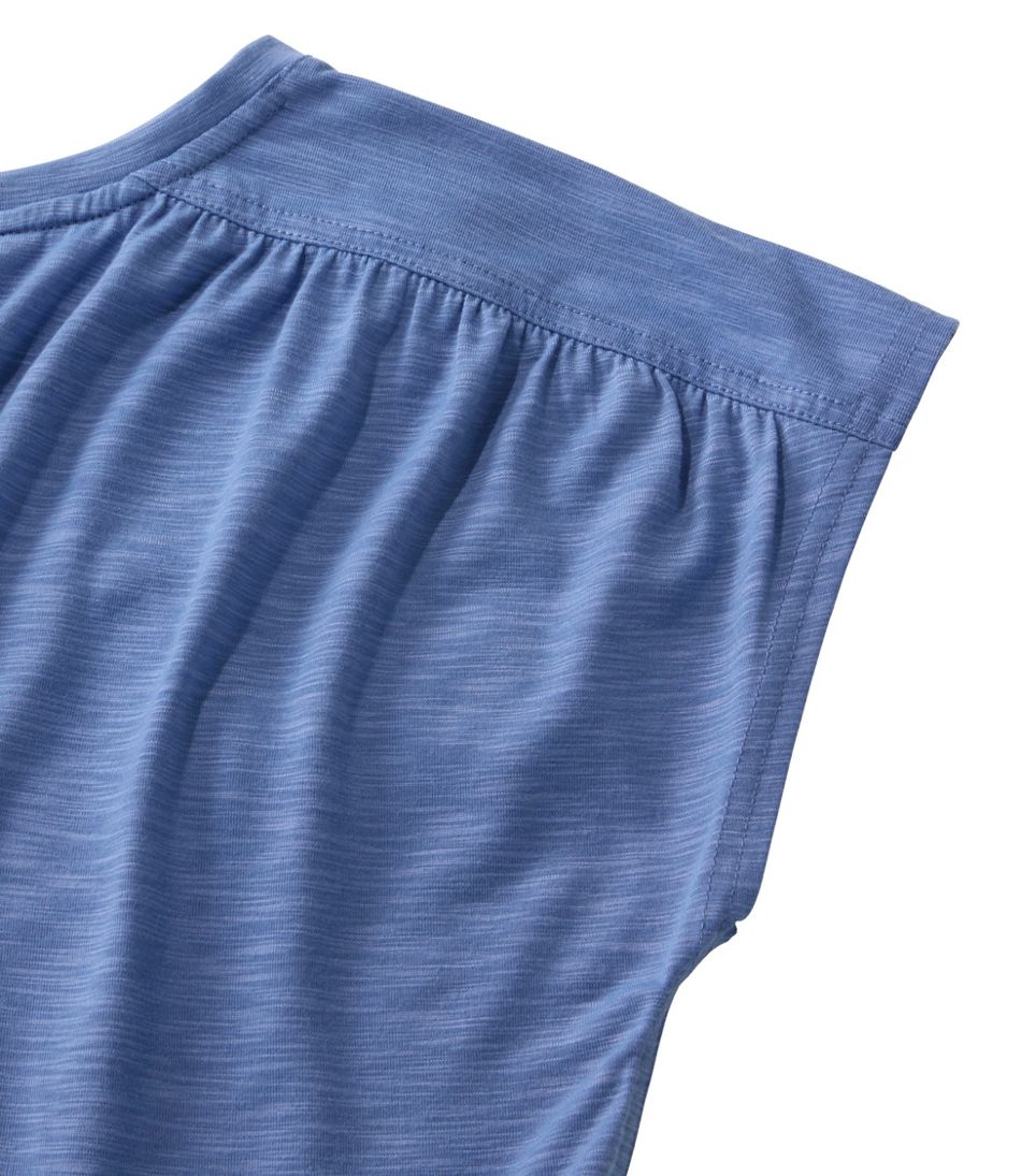 L.L.Bean Women's Streamside Tee, Short-Sleeve Ruched Crew CLOTHING