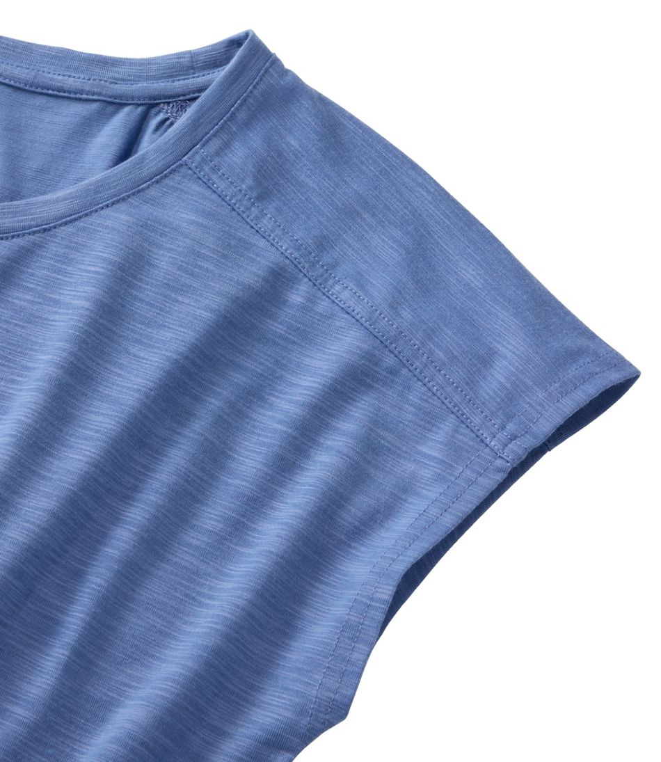 L.L.Bean Women's Streamside Tee, Short-Sleeve Ruched Crew CLOTHING