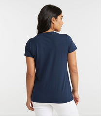 L.L.Bean Women's Soft Stretch Supima-Blend Tee, Scoopneck Short-Sleeve CLOTHING