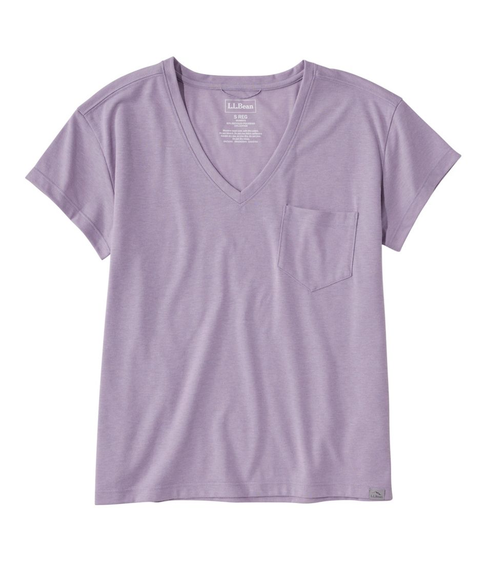 L.L.Bean Women's Vista Camp Tee, Short-Sleeve V-Neck CLOTHING