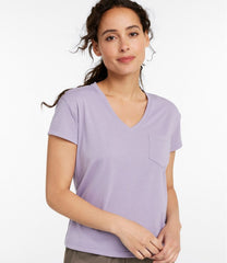 L.L.Bean Women's Vista Camp Tee, Short-Sleeve V-Neck CLOTHING